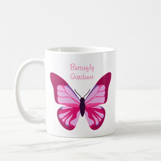 Butterfly  Roze Paars Koffiemok (Links)