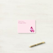 Butterfly  Roze Paars Post-it® Notes (Op bureau)