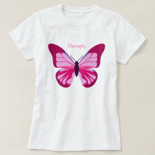 Butterfly  Roze Paars T-shirt