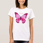 Butterfly  Roze Paars T-shirt (Voorkant)