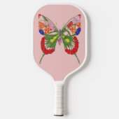 Butterfly roze pickleball paddle (Achterkant)