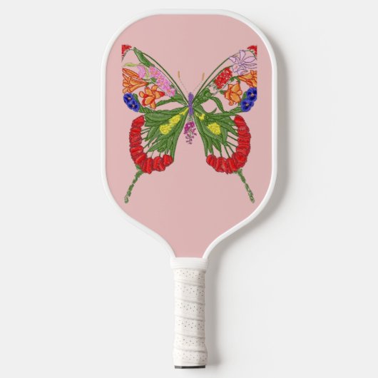 Butterfly roze pickleball paddle (Voorkant)
