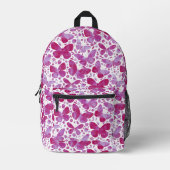 Butterfly roze Waterverf Bedrukte Rugzak (Voorkant)