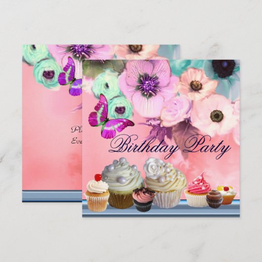 BUTTERFLY, ROZEN, ANEMONSENSTROMEN, KAPITEINEN, VA KAART (Voorkant / Achterkant)