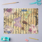 Butterfly, Rozen en Noten Ephemera Tissuepapier (Craft)
