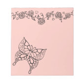 Butterfly Rozen Notitieblok (Voorkant)