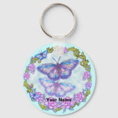 Butterfly Rozen sleutelhanger (Voorkant)