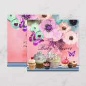 BUTTERFLY, ROZEN, STROMEN, KAPITEIN Roze Baby show Kaart (Voorkant / Achterkant)