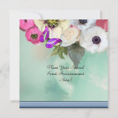 BUTTERFLY, ROZEN, STROMEN, KAPITEIN Roze Baby show Kaart (Achterkant)