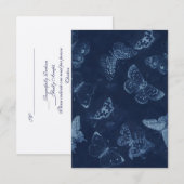 Butterfly RSVP-kaart RSVP Kaartje (Voorkant / Achterkant)