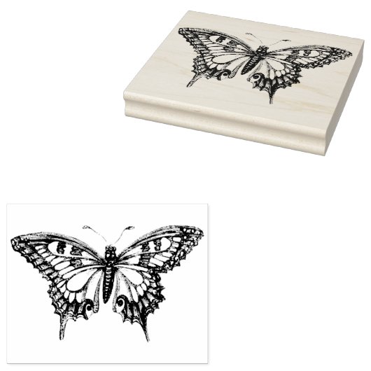 Butterfly Rubber Art Stempel (Gestempeld)