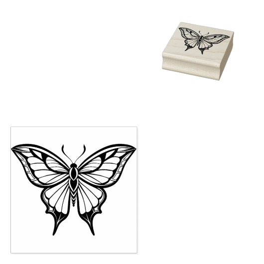 Butterfly Rubber Stempel (Gestempeld)