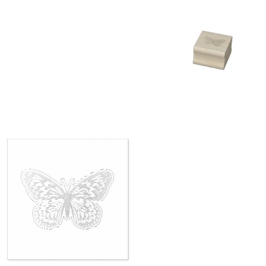Butterfly Rubber Stempel (Gestempeld)