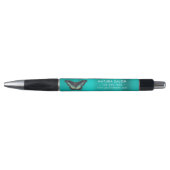 Butterfly Salon Business Promotion Metallic Blauwg Pen (Voorkant)