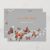 Butterfly Save De datum Bruiloft Aankondiging (Voorkant / Achterkant)