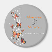 Butterfly Save De datum Bruiloft Aankondiging Magneet (Voorkant)