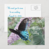 Butterfly Save the Date-aanpassen Aankondigingskaart (Voorkant / Achterkant)