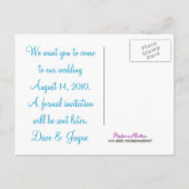 Butterfly Save the Date-aanpassen Aankondigingskaart (Achterkant)