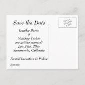 Butterfly Save the Date Briefkaart (Achterkant)