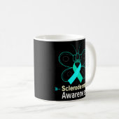 Butterfly Scleroderma Ribbon Scleroderma Awareness Koffiemok (Voorkant rechts)