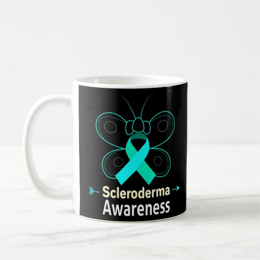 Butterfly Scleroderma Ribbon Scleroderma Awareness Koffiemok (Links)