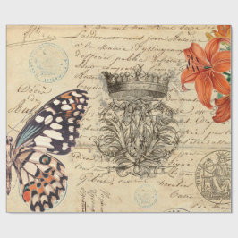 Butterfly-script, 60 lb decoupage Paper Cadeaupapier
