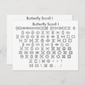 Butterfly Scroll I Zazzle Font Sampler met Guide Briefkaart (Voorkant / Achterkant)