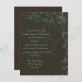 Butterfly Scrolls bruiloft uitnodiging (Voorkant / Achterkant)