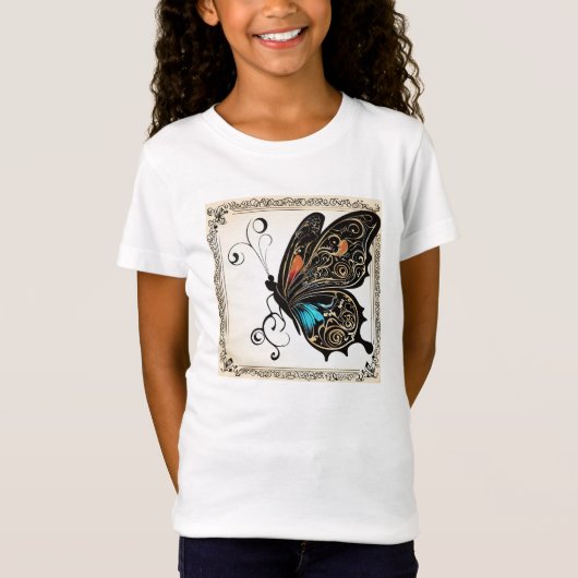 Butterfly Scrollwork Tshirt (Voorkant)