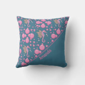 Butterfly Seahorse in Bubbles Custom Pillow Kussen (Achterkant)