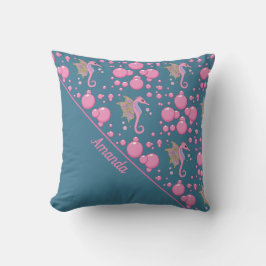 Butterfly Seahorse in Bubbles Custom Pillow Kussen