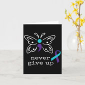 Butterfly Semicolon Gift Zelfmoord Preventie Aware Kaart (Gele Bloem)