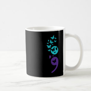 Butterfly Semicolon Suicide Awareness Mental Healt Koffiemok