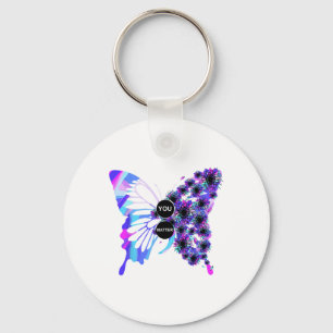 Butterfly Semicolon Suicide Awareness Mental Healt Sleutelhanger