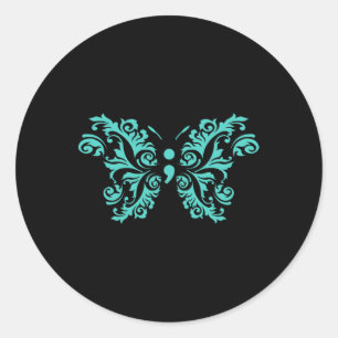 Butterfly Semicolon Suicide Awareness Prevention T Ronde Sticker