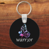 Butterfly Semicolon Warrior Suicide Prevention Awa Sleutelhanger (Voorkant)