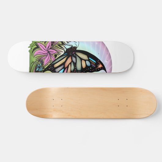 Butterfly Serenity Persoonlijk Skateboard (Horizontaal)
