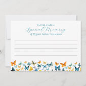 Butterfly Share a Memory Kaart voor Memorial Servi (Voorkant)