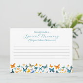 Butterfly Share a Memory Kaart voor Memorial Servi (Staand voorkant)