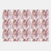 Butterfly shimmer roze blauw goud glitter glans inpakpapier vel (Voorkant)