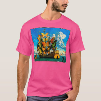 BUTTERFLY SHIP Surreal Abstracte Fantasy Pr T-shirt