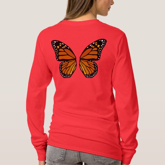 Butterfly Shirt Lady's Plus Size Butterfly Shirt (Achterkant)