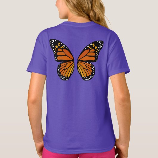 Butterfly Shirt Unisex Cute Girls Butterfly Top (Achterkant)
