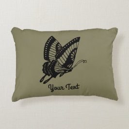 Butterfly Silhouette Accent Kussen
