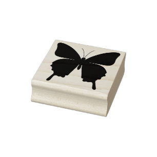 Butterfly Silhouette Art Rubber Stamp Rubberstempel