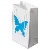 Butterfly Silhouette Gift Bag Klein Cadeauzakje (Achterkant Gekanteld)