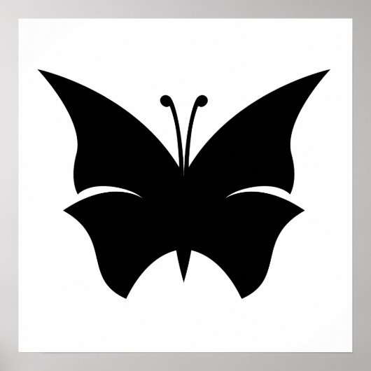 Butterfly Silhouette Poster (Voorkant)