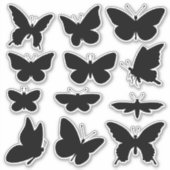 Butterfly Silhouettes Sticker Set (Voorkant)