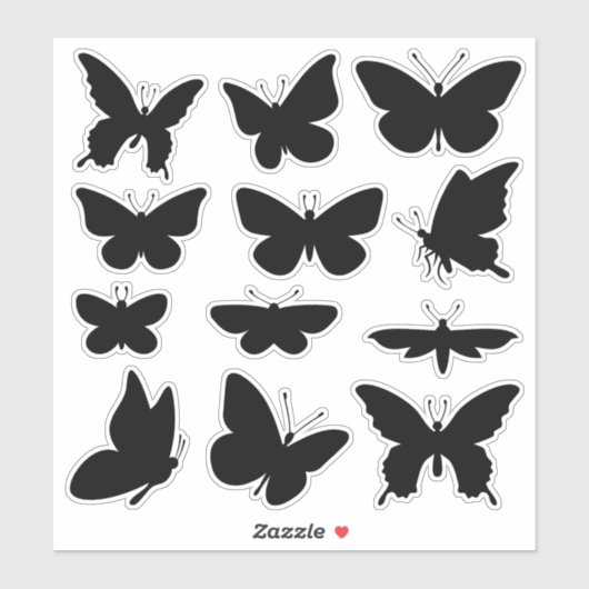 Butterfly Silhouettes Sticker Set (Vel)