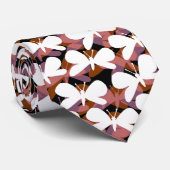 Butterfly Silhouettes - White Shadowed Stropdas (Opgerold)